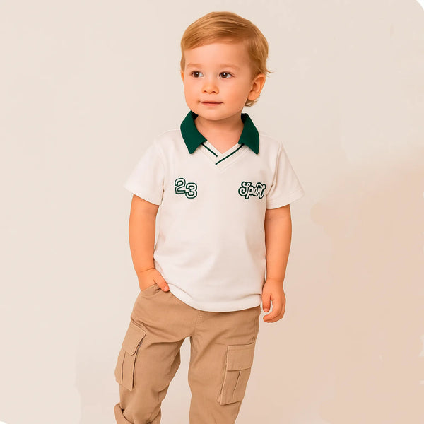 51982 Conjunto infantil polo Sport + pantalón cargo niño