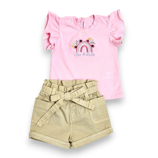 Conjunto Arcoíris Rosado / Kaky Claro